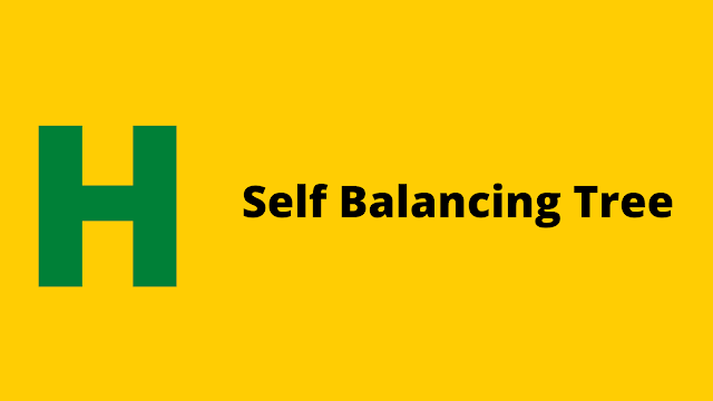HackerRank Self Balancing Tree problem solution