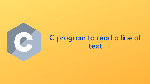 C program to read a line of text