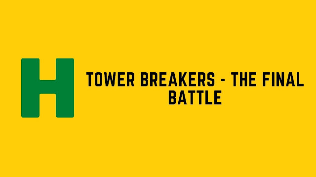 HackerRank Tower Breakers - The Final Battle problem solution
