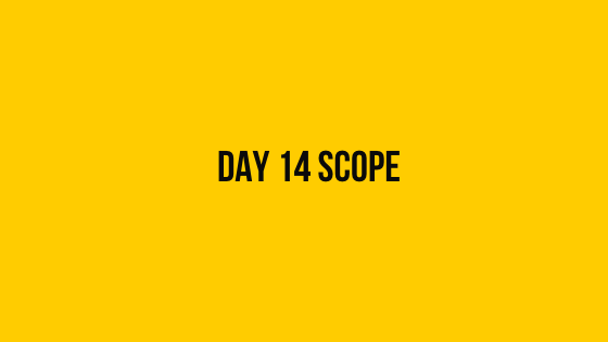 Day 14 scope Hackerrank 30 days of code solution