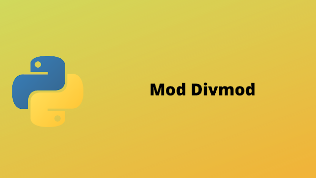 HackerRank Mod Divmod solution in python