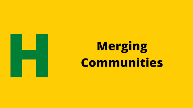 HackerRank Merging Communities problem solution