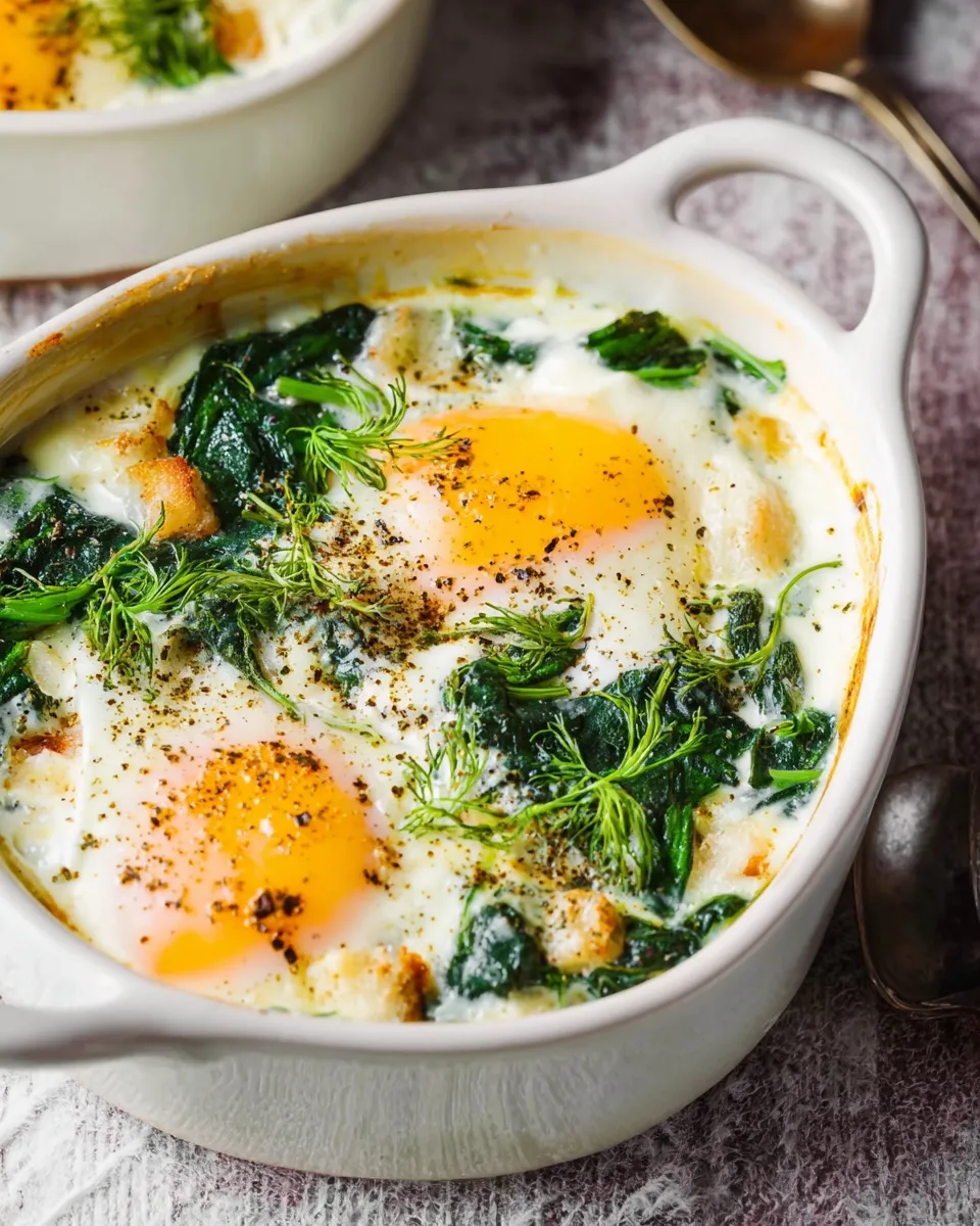 Baked Eggs Florentine