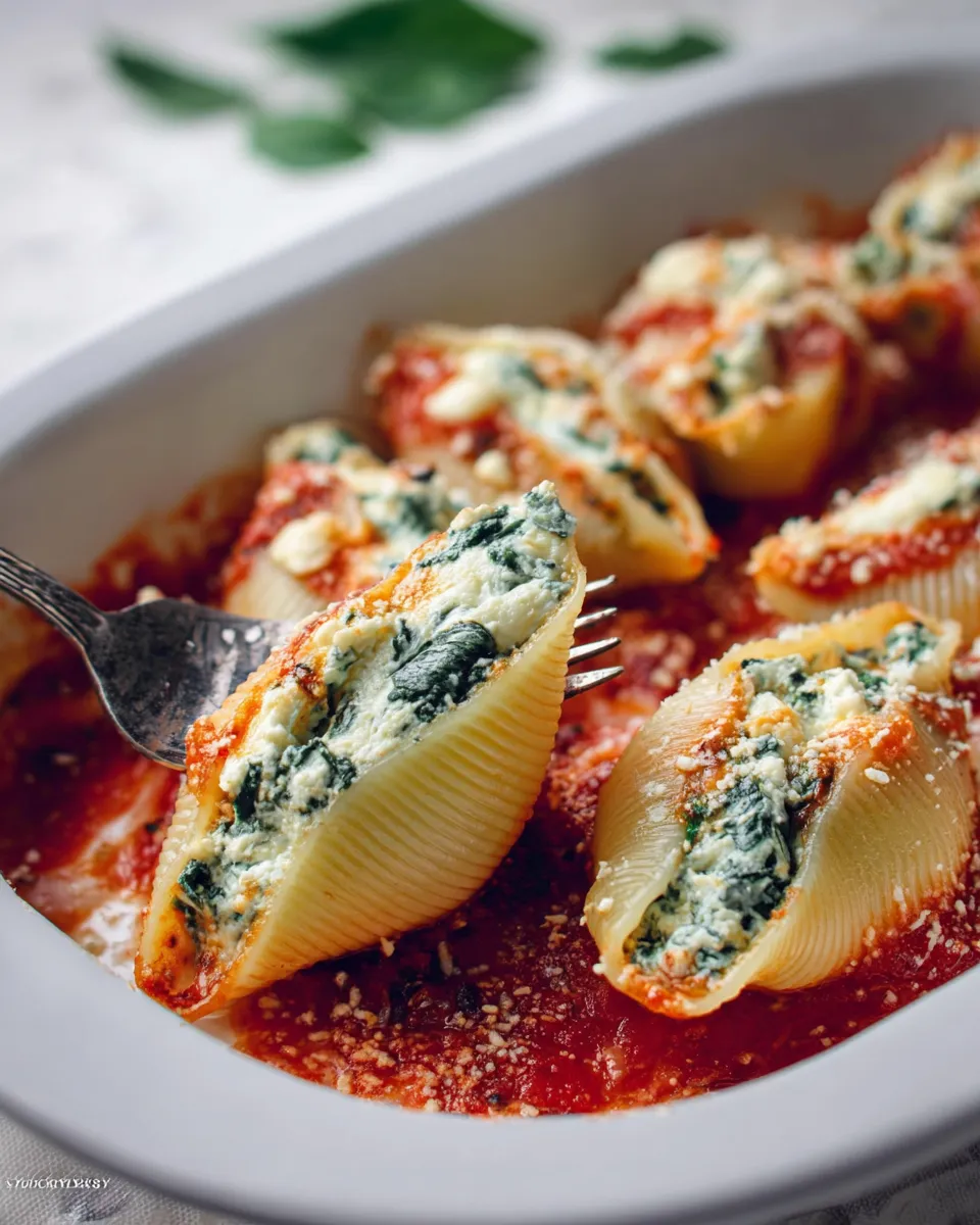 Spinach and Ricotta Stuffed Shells