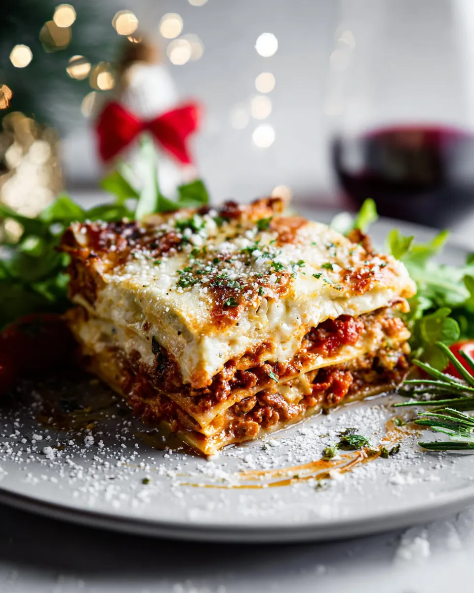 Christmas Eve Lasagna (Festive Lasagna Bolognese!)