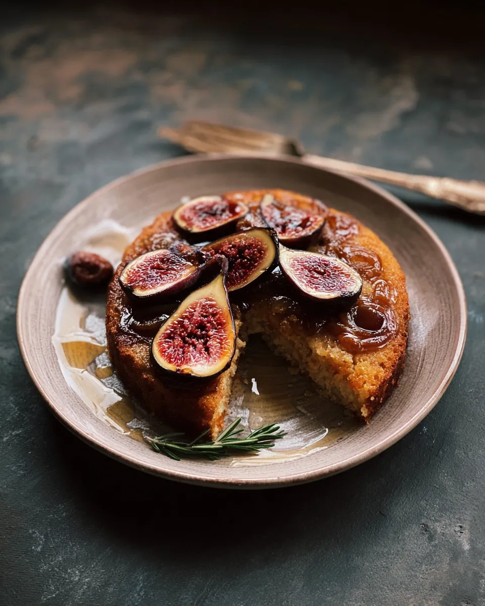 Fig, Honey & Rosemary Upside-Down Cake