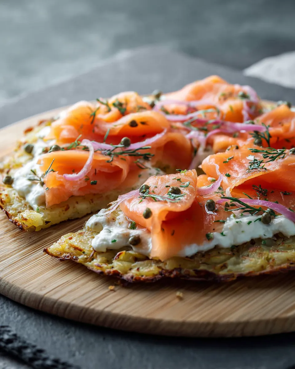 Smoked Salmon Potato Pizza