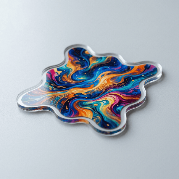 Custom Acrylic Art Badge (Flat Print)