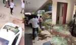BRS workers vandalize Mahaa News office in Hyderabad