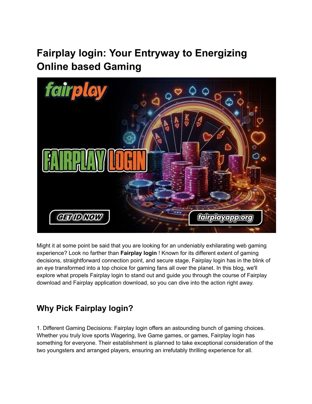 fairplay app