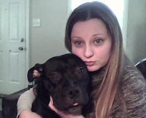 Jamie Kraczkowski and hero pit bull Isis