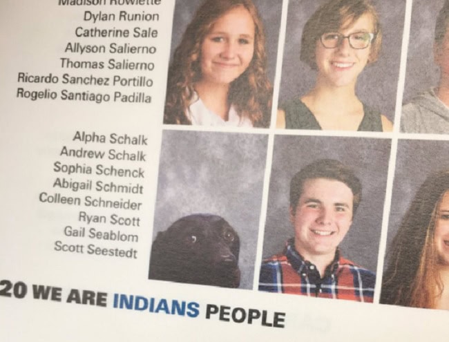 service dog photo in 2017 yearbook