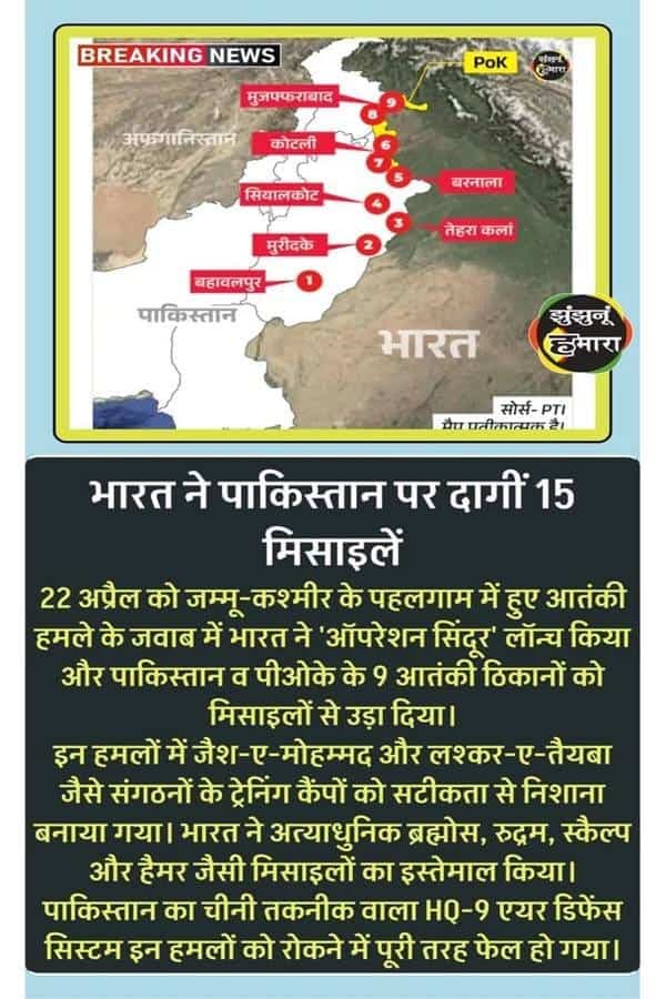Operation Sindoor: India’s Strong Retaliation, 24 Missiles Rain Down on Pakistan, Over 100 Terrorists Killed
