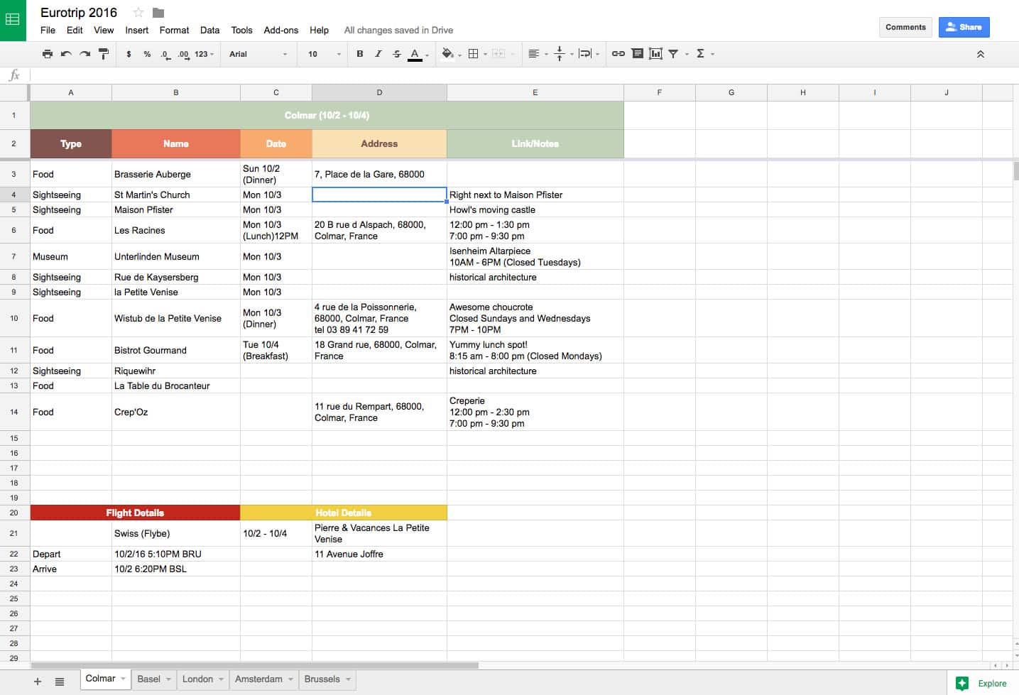 10 Itinerary Google Sheets Terbaik untuk Rencanakan Liburan Praktis 2025