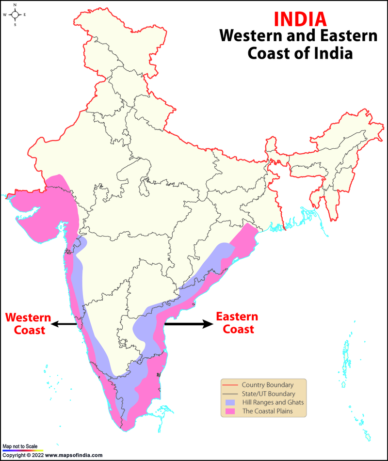 Western and Eastern Cost of India