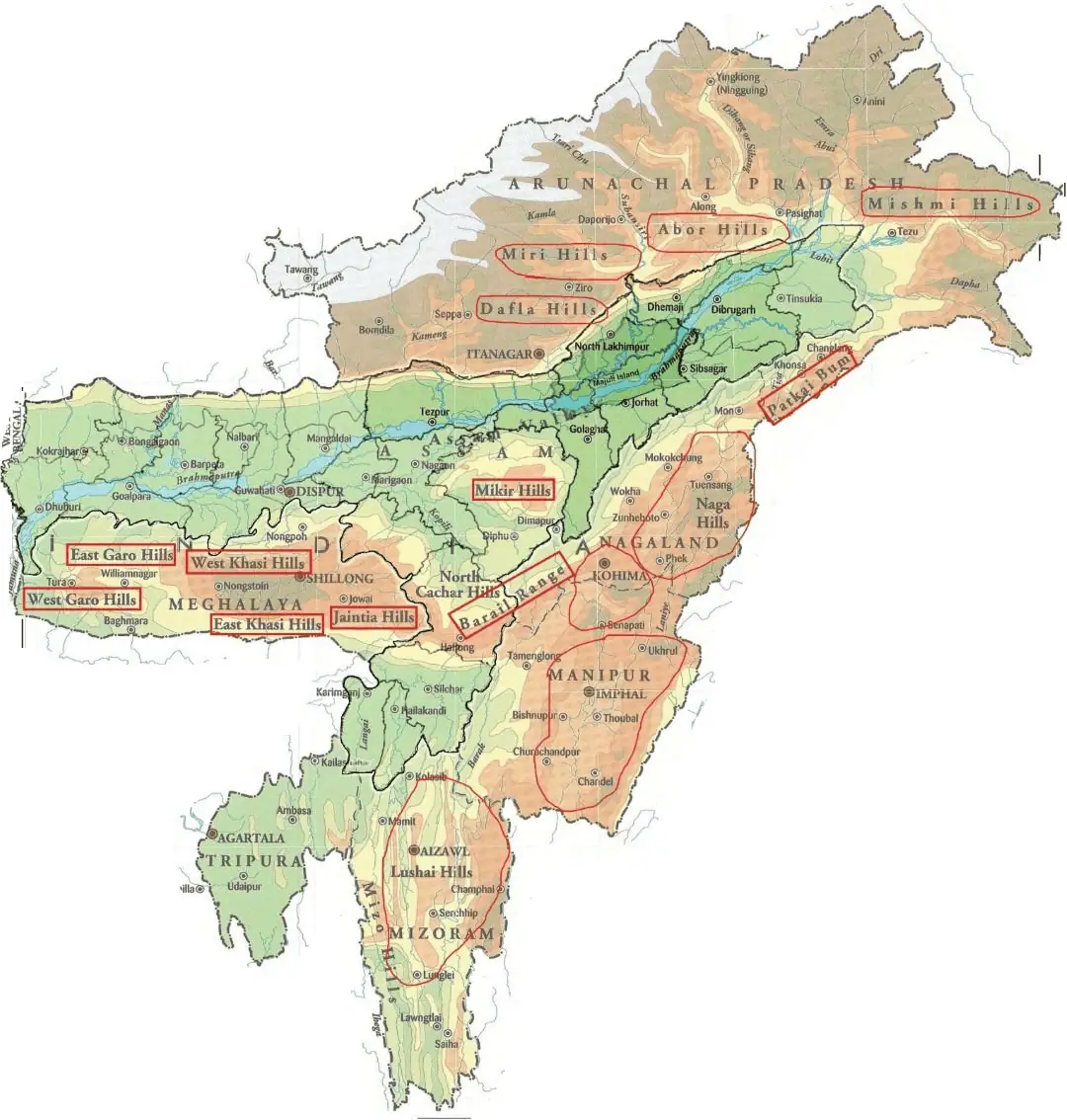 Purvanchal or Eastern Hills
