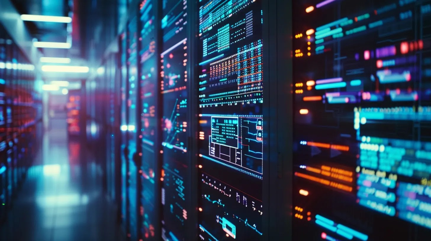 a sleek, modern cybersecurity operations center, illuminated by vibrant led displays showcasing real-time data traffic analysis, emphasizing the sophisticated technology of deep packet inspection in action.