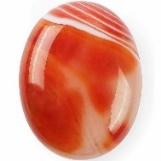 Piatra terapeutica 4 cm "Worry Stone" Carneol rosu - Pietre semipretioase de buzunar sculptate manual oval [1]