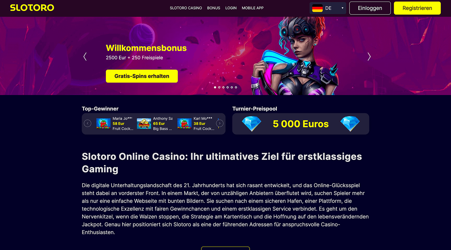 geverifieerd Slotoro Casino gratis spins afbeelding in Netherlands