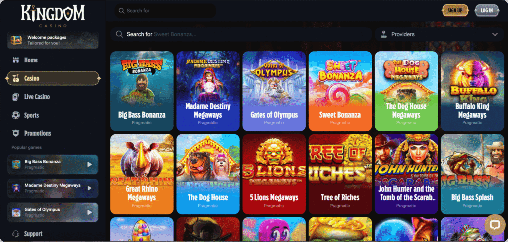 zertifiziert Casino Kingdom vip-bonus banner