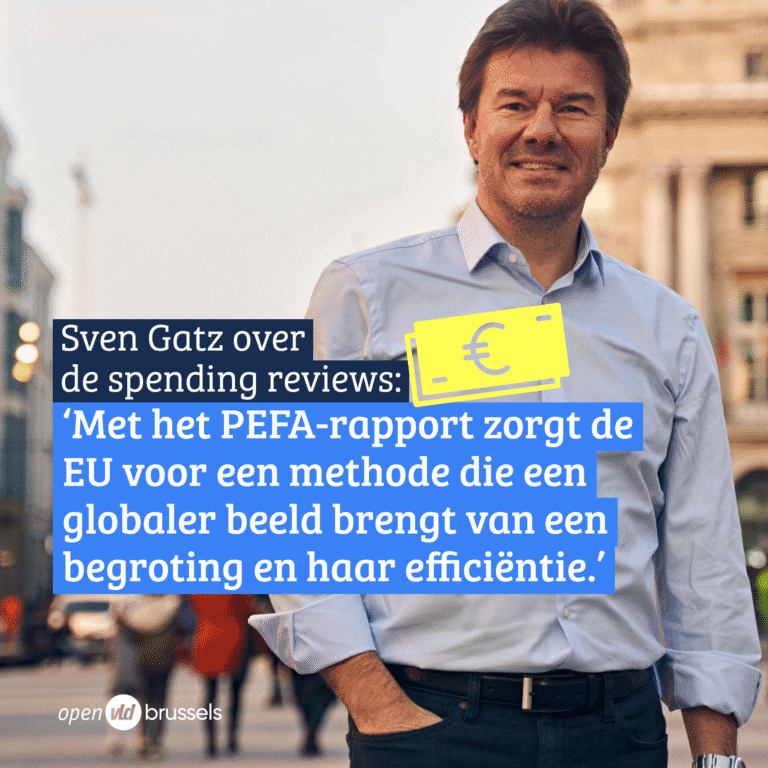 Sven Gatz over de spending reviews: “Begroting aftoetsen op efficiëntie”