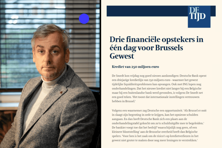 Belangrijke week voor de Brusselse financiën: begroting goedgekeurd, nieuwe kredietlijnen én rating bevestigd