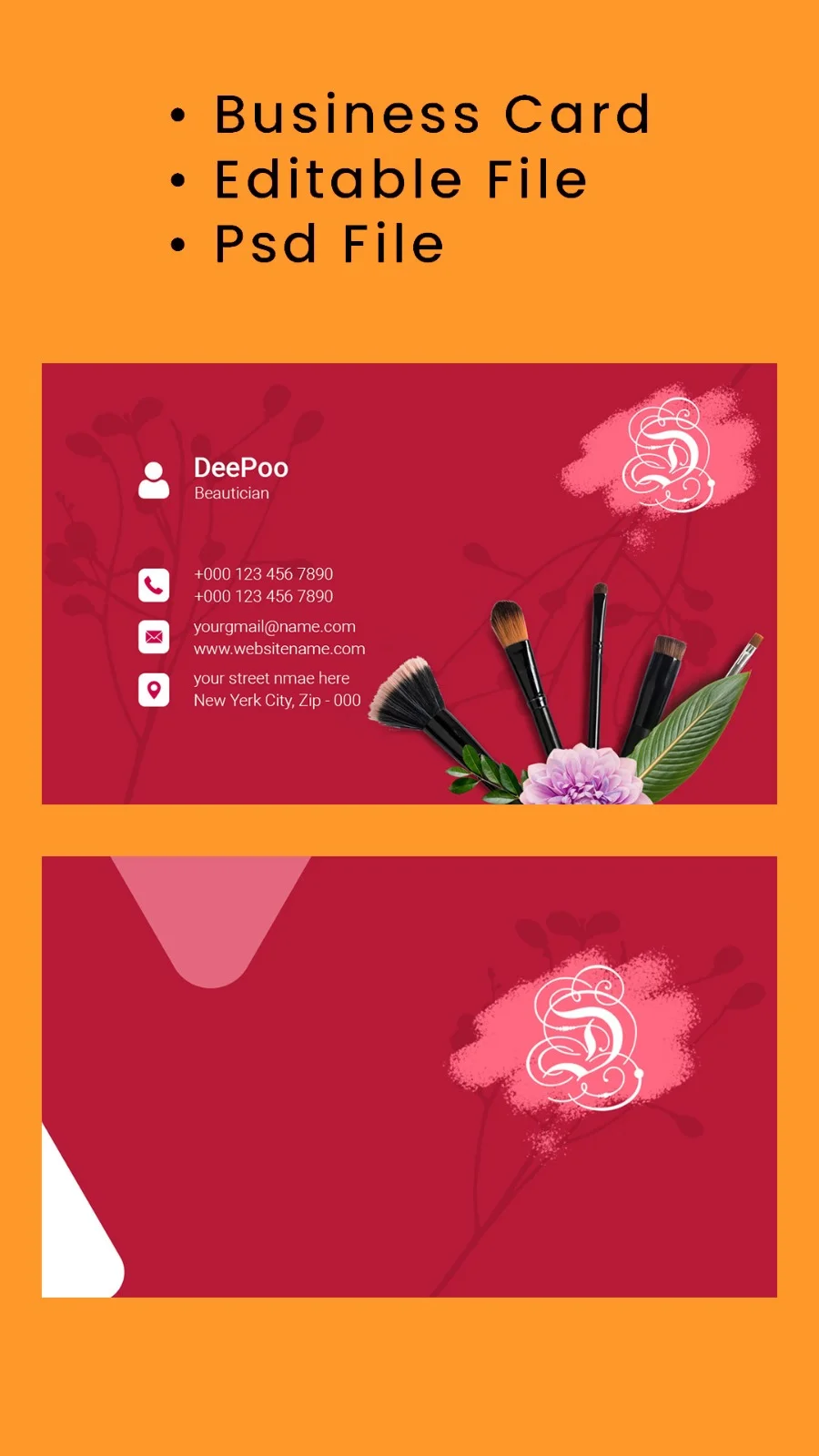 Landscape Pink Background Front & Back Digitalposh designs