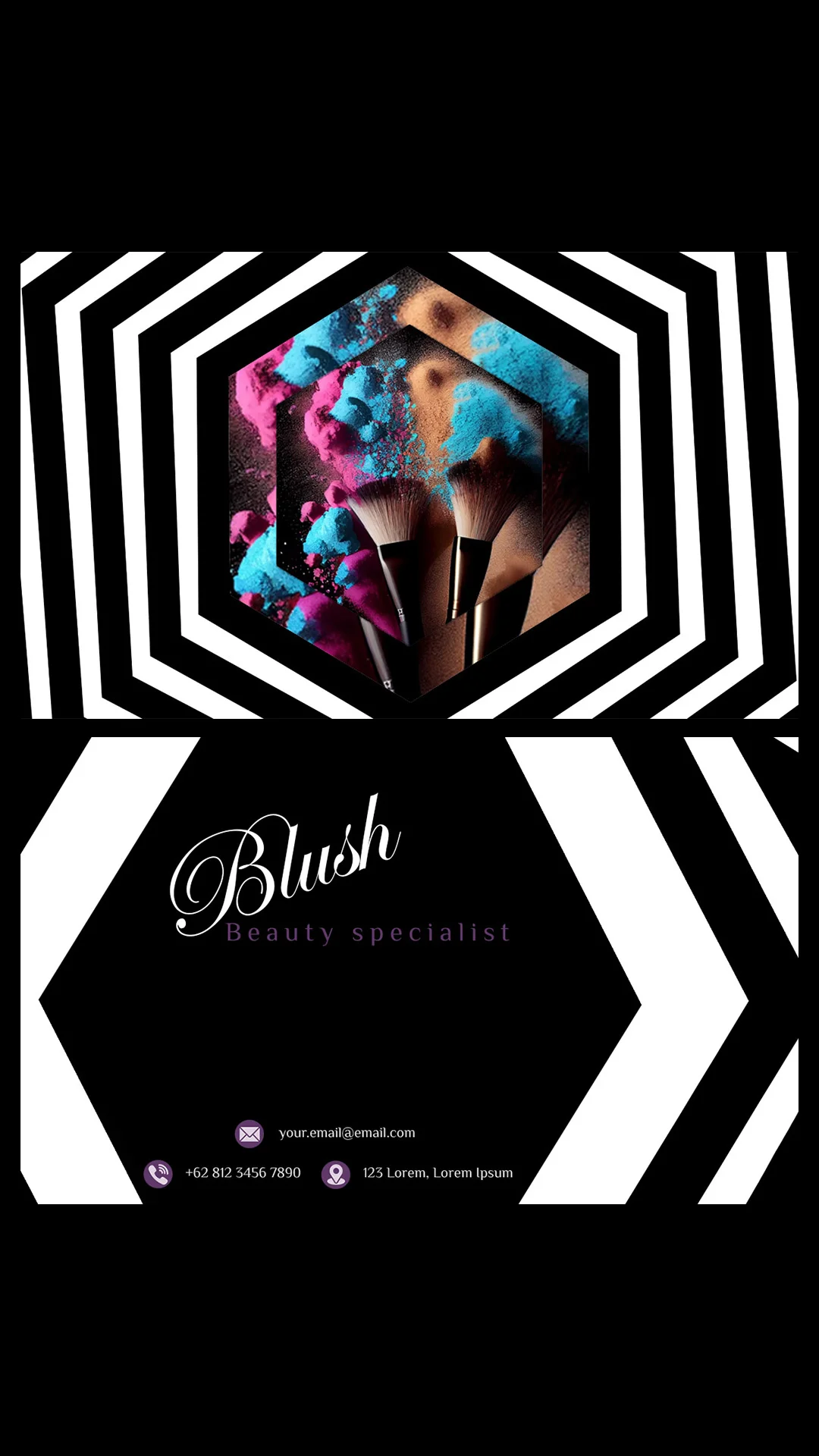 Premium PSD Makeup artist cards | Horizontal | Digitalposh downloads