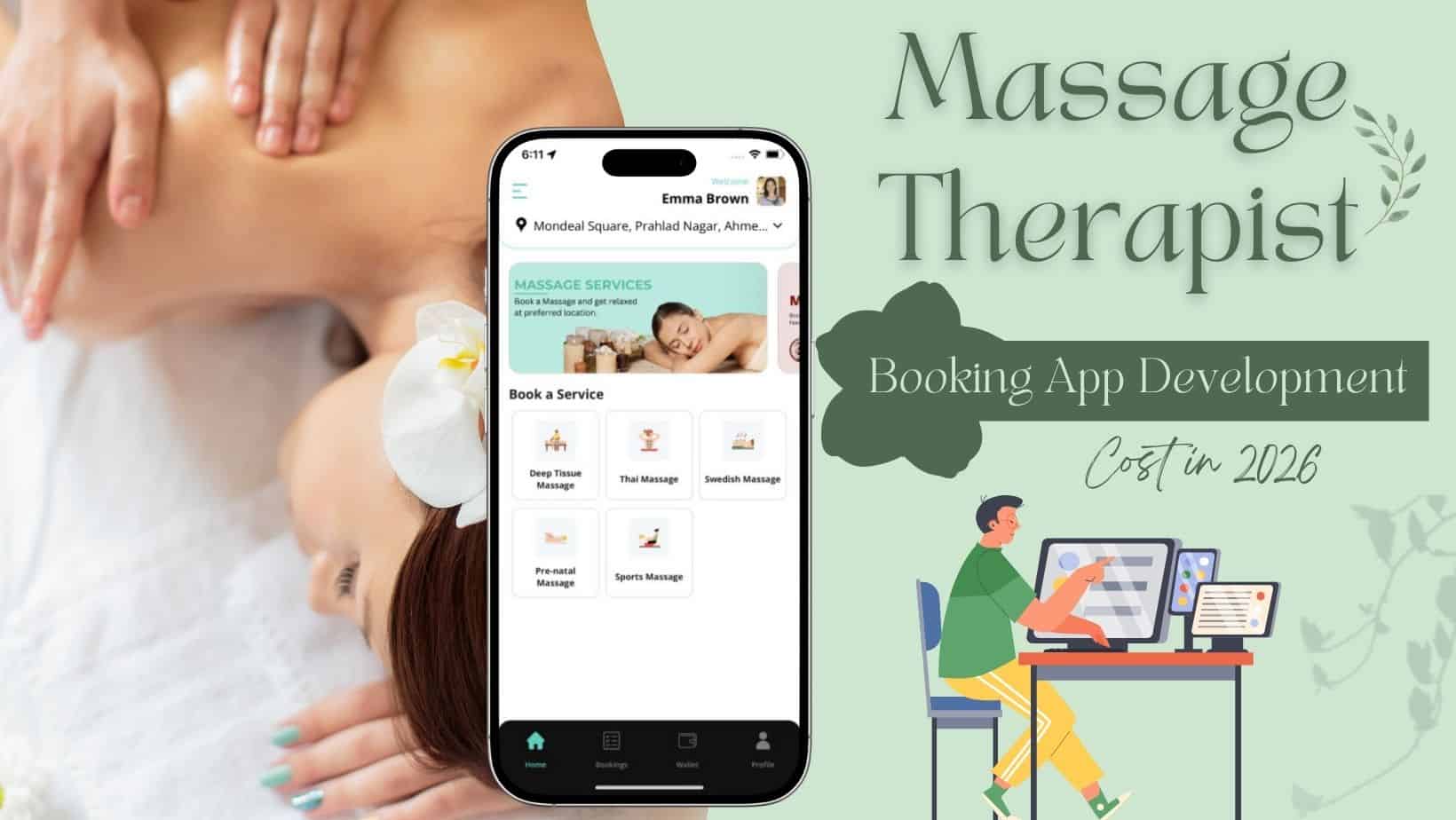 massage therapist booking app