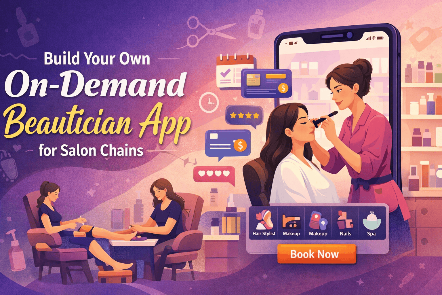 on-demand beautician app