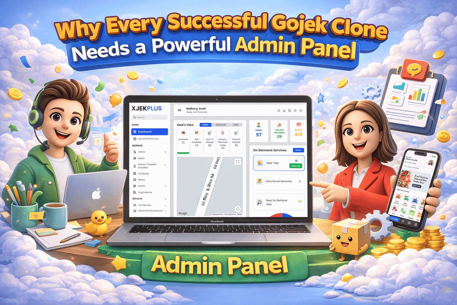 Why Every Successful Gojek Clone Needs a Powerful Admin Panel