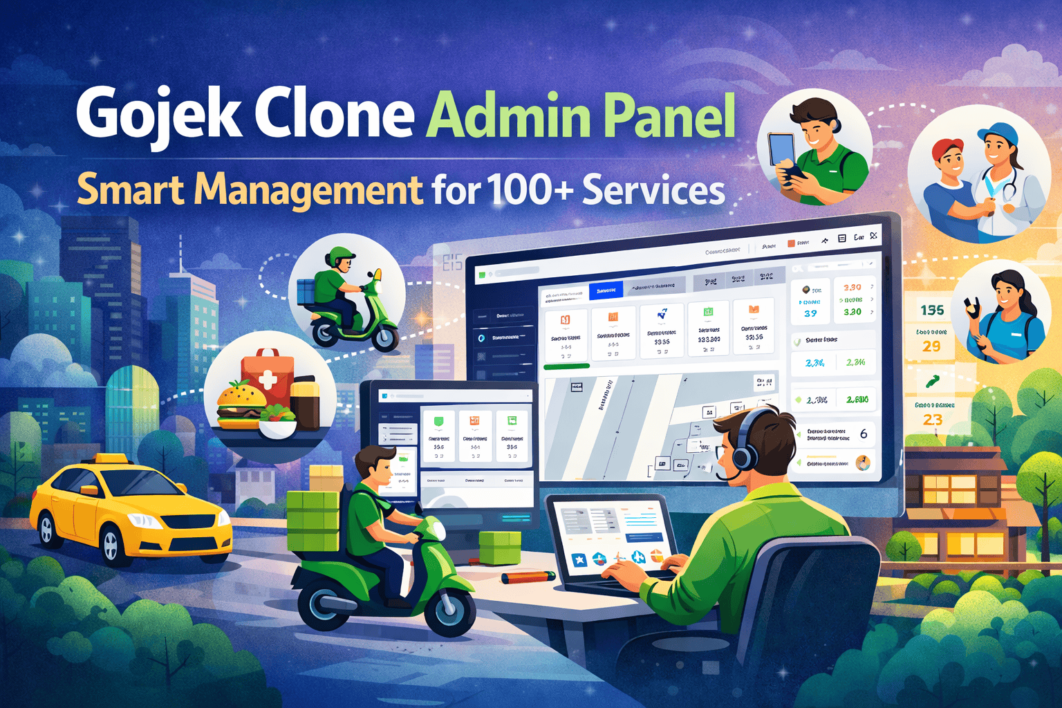 gojek clone admin panel