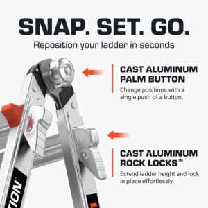 Little Giant Revolution Ladder, Leg Levelers, 18 ft Reach, 13117-801 - Image 4