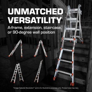 Little Giant Revolution Ladder, Leg Levelers, 18 ft Reach, 13117-801 - Image 6