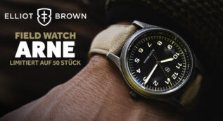 Elliot Brown Watches – Limitierte Field Watch Arne erscheint Ende September