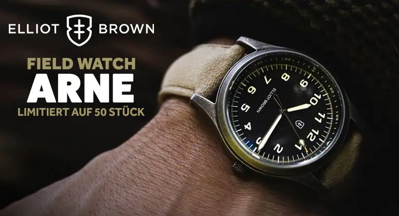 Elliot Brown Watches – Limitierte Field Watch Arne erscheint Ende September