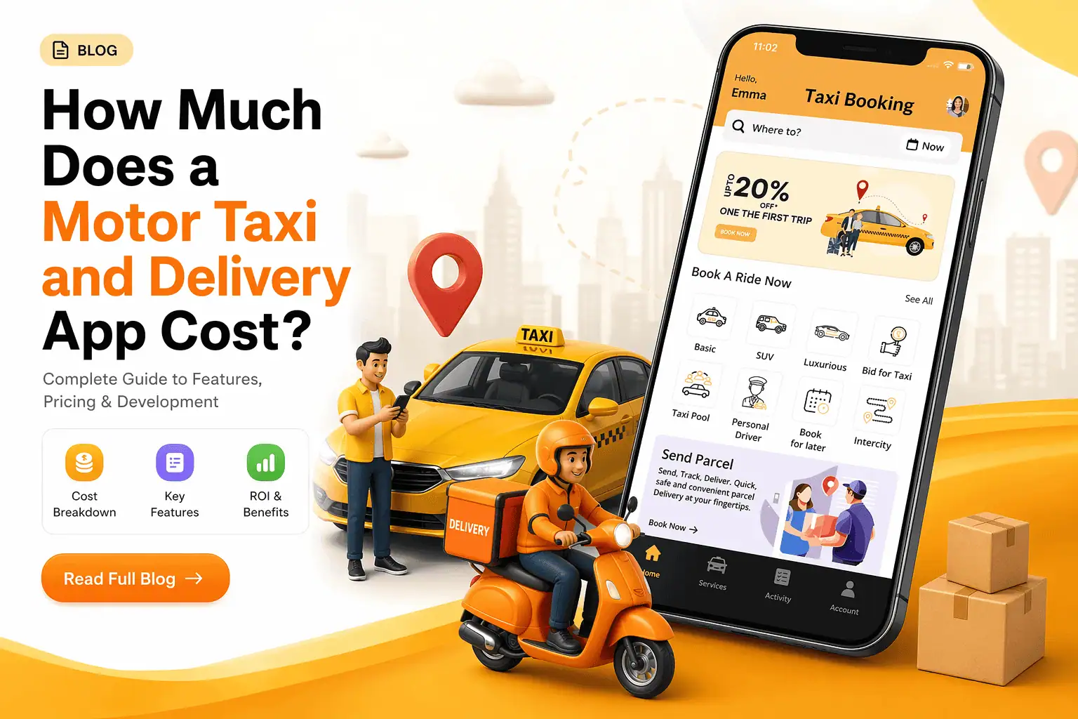 How Much Does a Motor Taxi and Delivery App Cost